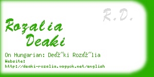 rozalia deaki business card